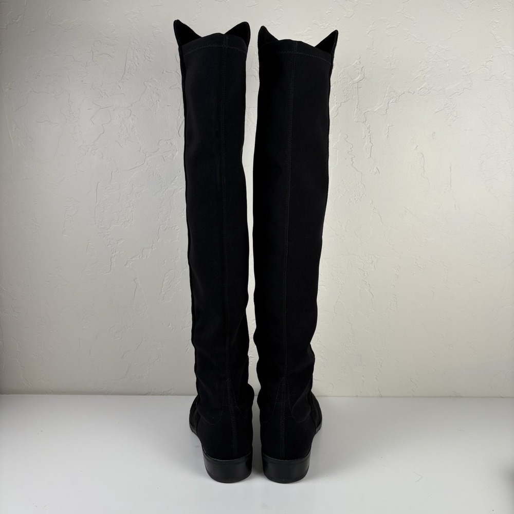 Stuart Weitzman 50/50 Over-the-Knee Boot Women's Size 7 1/2 Black Suede - Picture 8 of 12